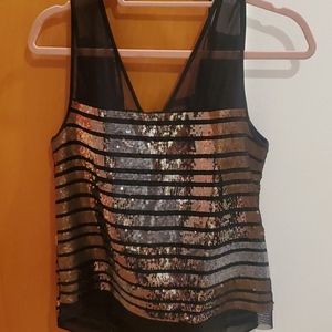 BCBGMAXAZRIA Sequins Top